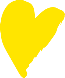 Gelbes Herz Icon